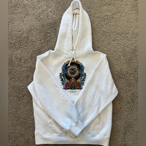 OBEY WHITE VINTAGE SKELETON HOODIE